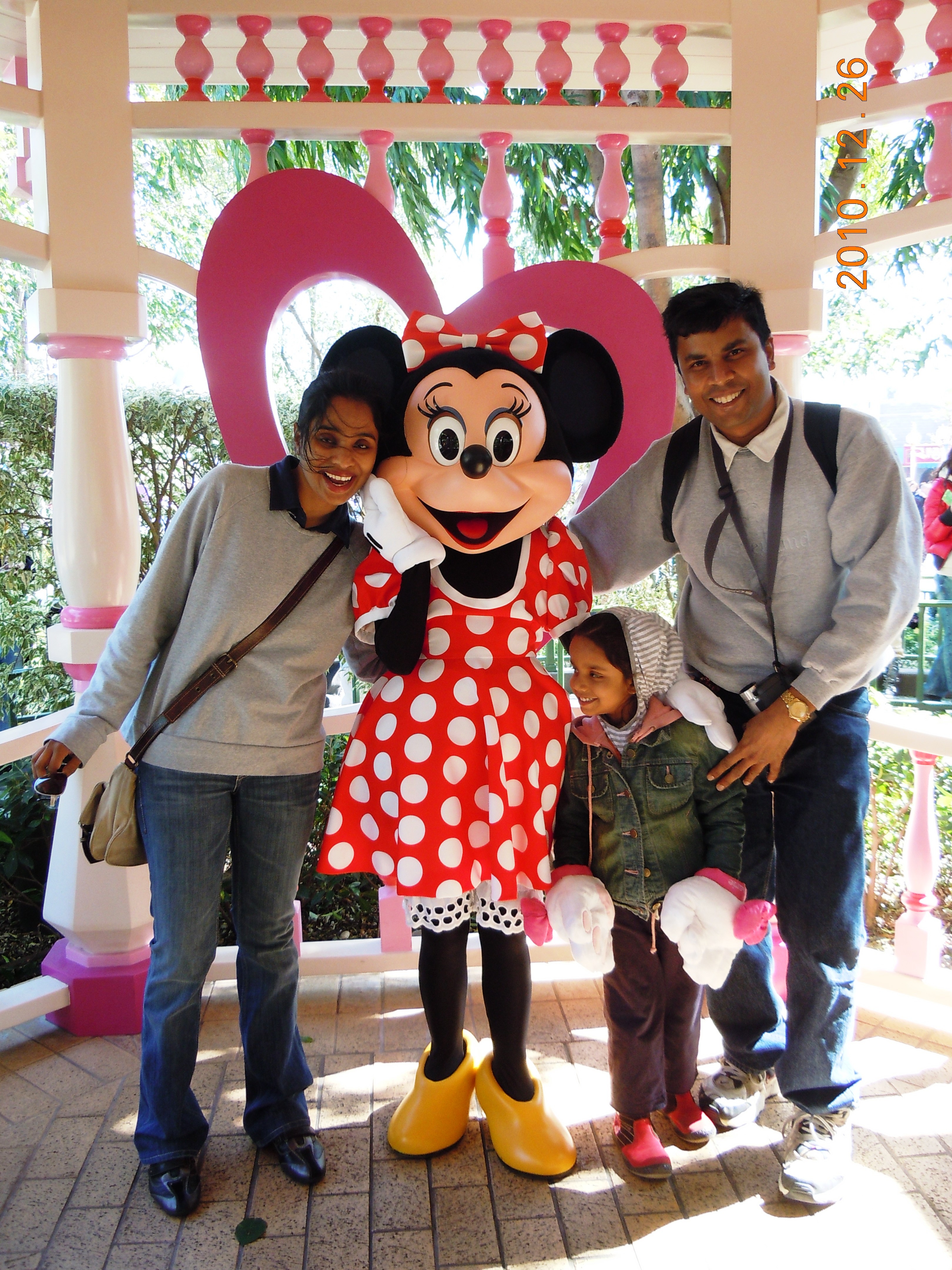 With Minnie Mouse