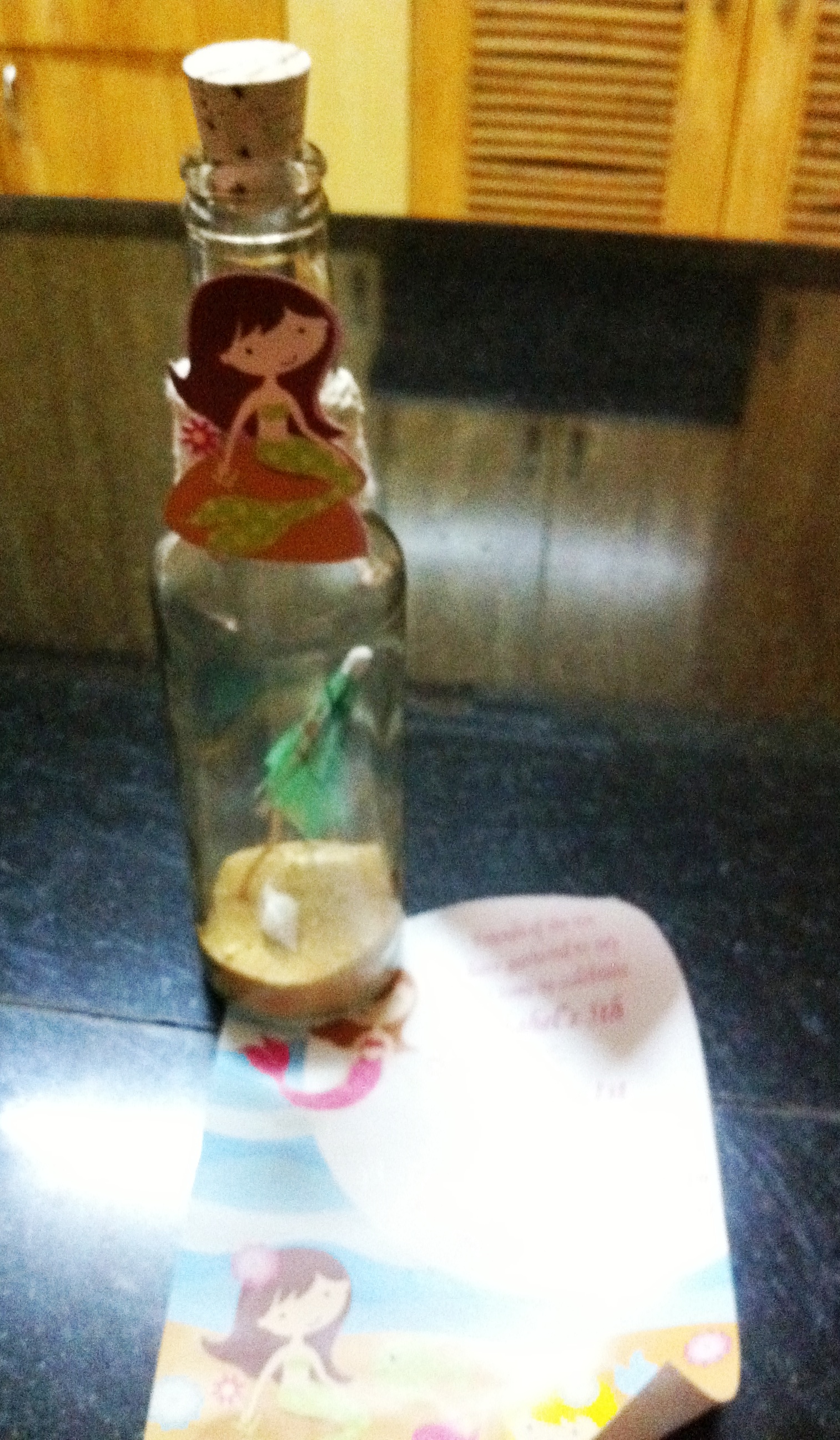 The party invite - Message in a Bottle style
