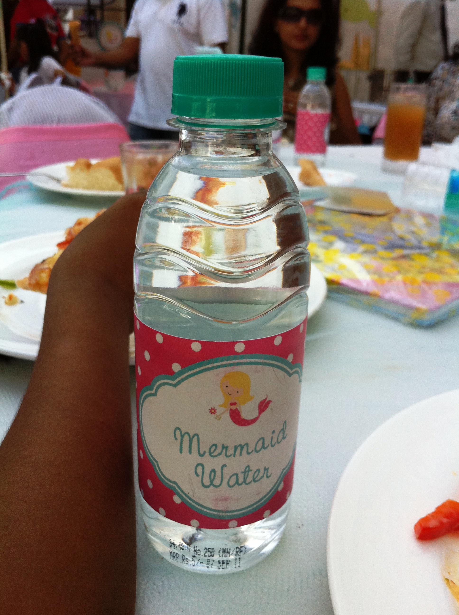 Even the bottled water followed the theme