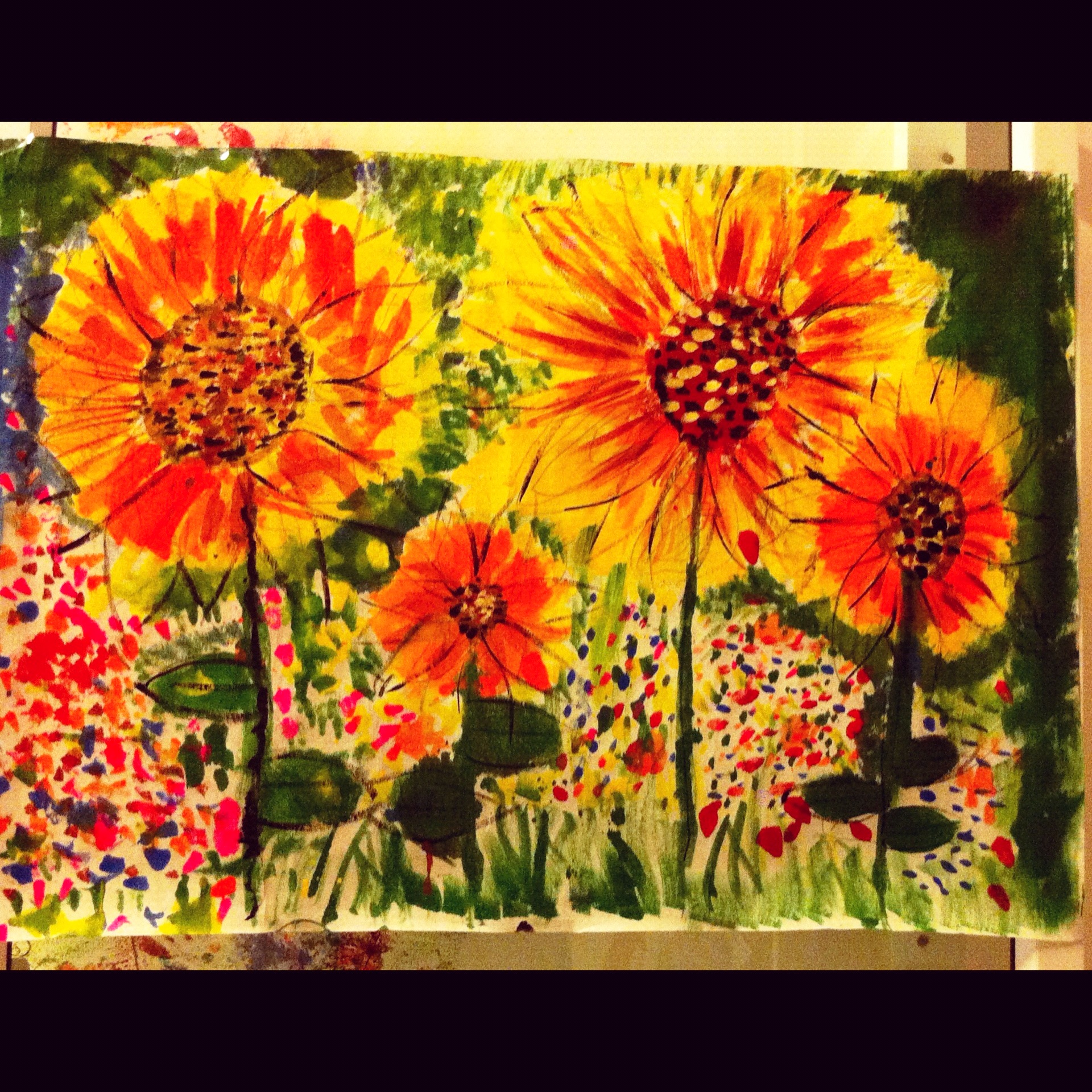 Sunflowers - Oil painting on canvas