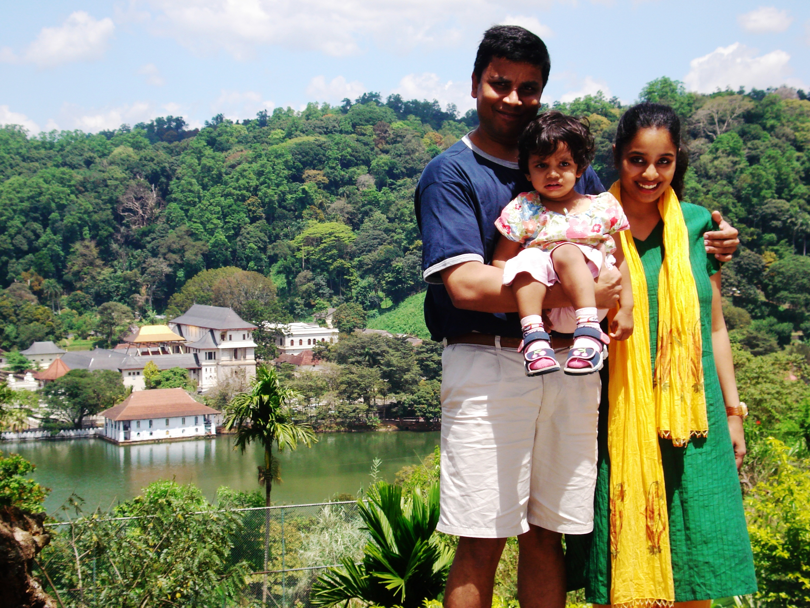 Kandy Lake and the Royal Palace of Kandy in the Background