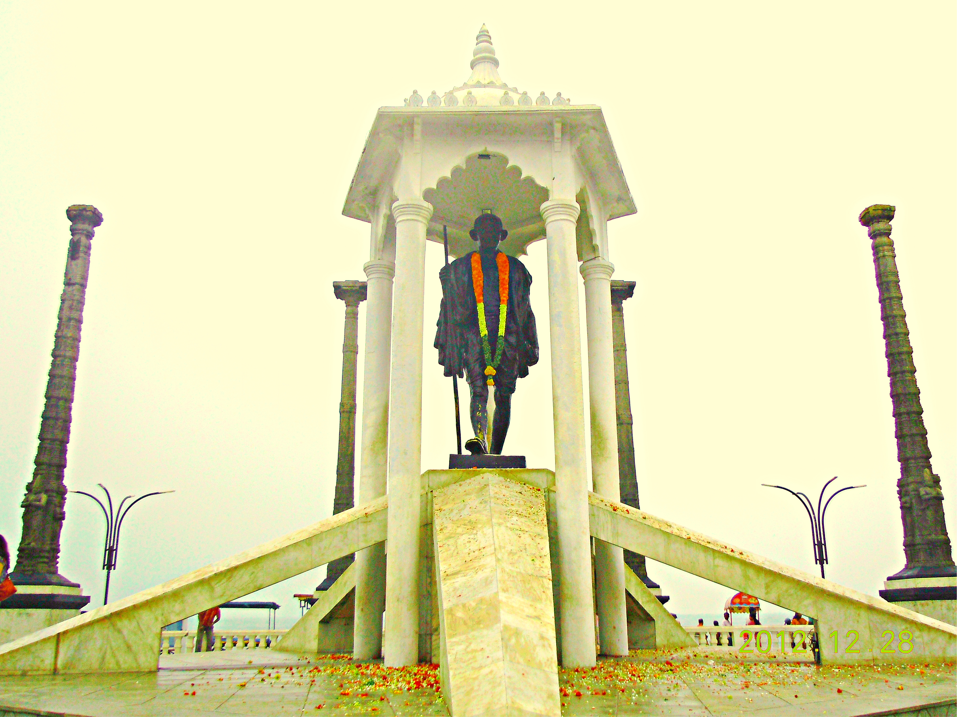 Gandhi statue on the Promenade