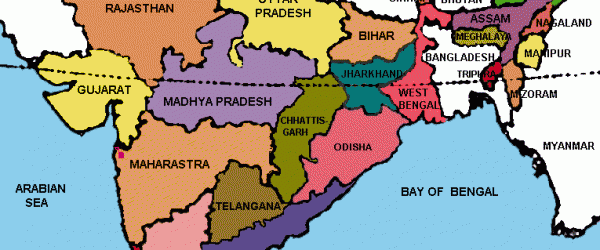 A Political Map of India