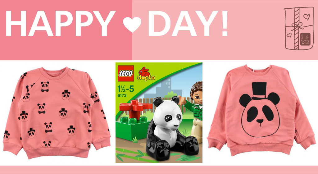 Pandas galore with Panda Lego for Piglet and a reversible Panda sweatshirt for Snubnose