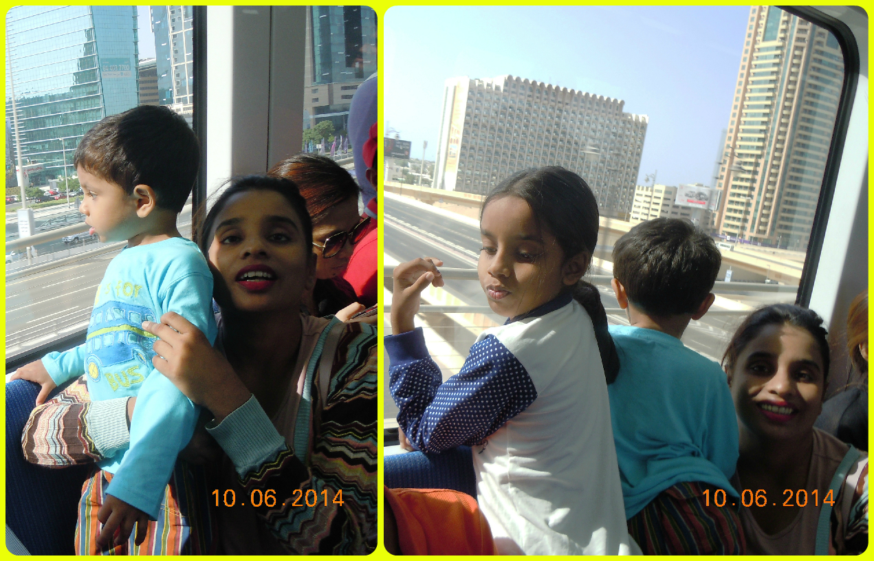 Trying to get the Burj Khalifa through the metro window and totally failing