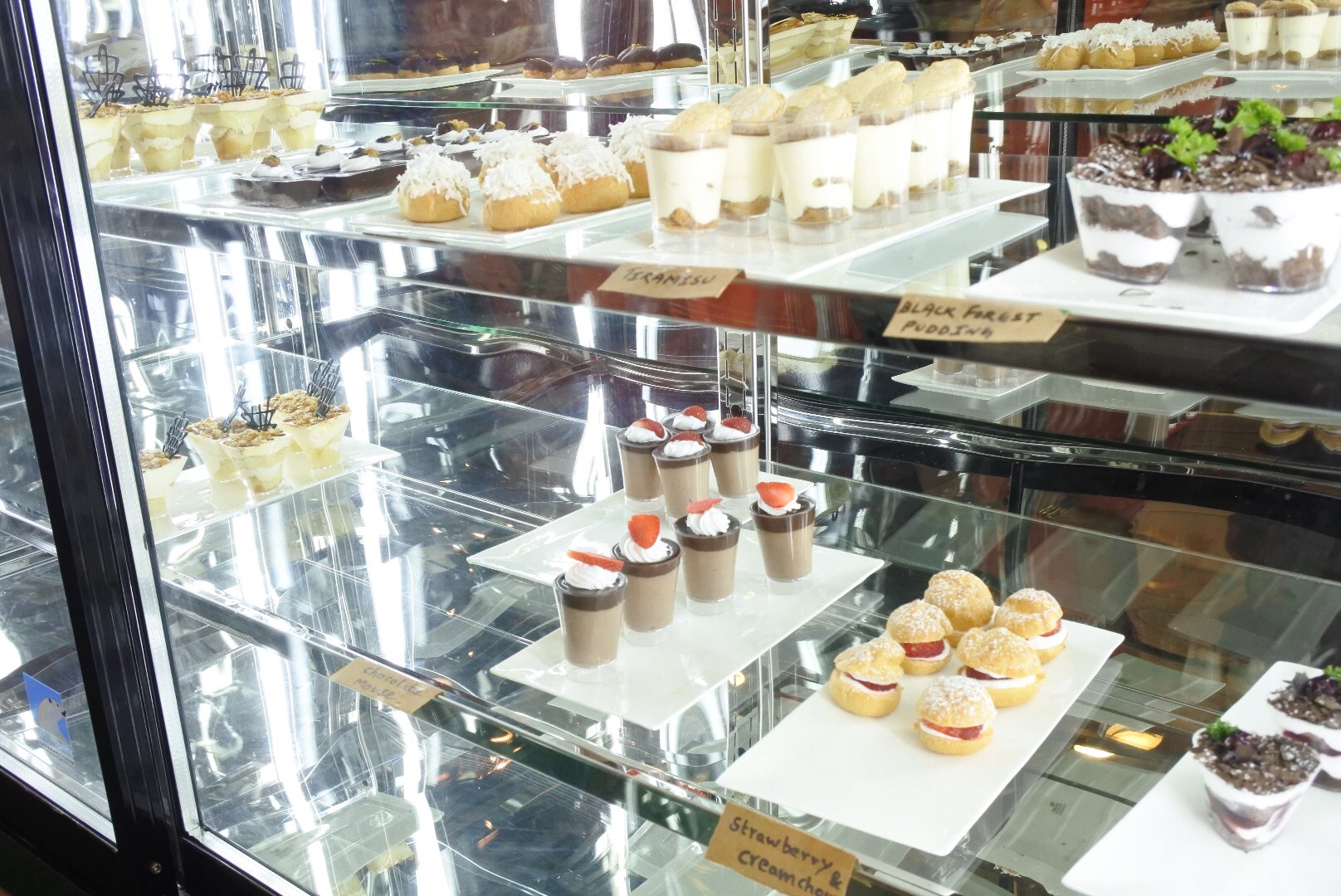Variety of desserts on display