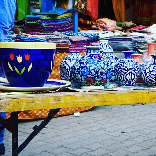 Beautiful colors of the pottery