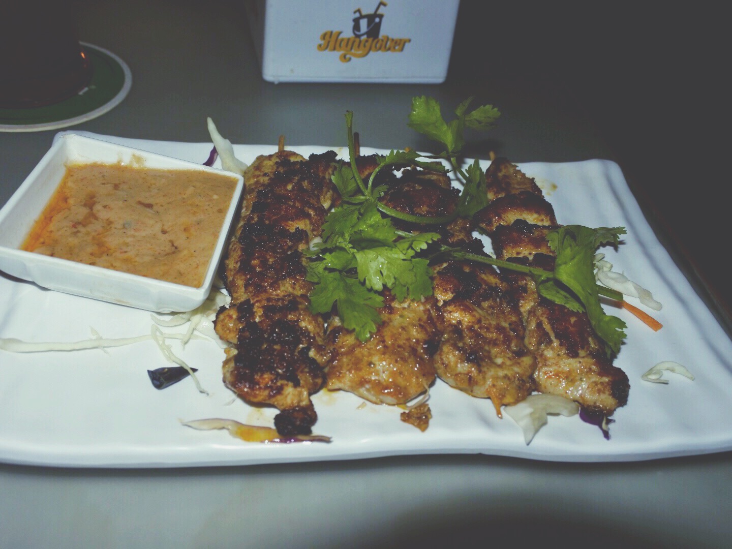 K loved the delicious chicken satay