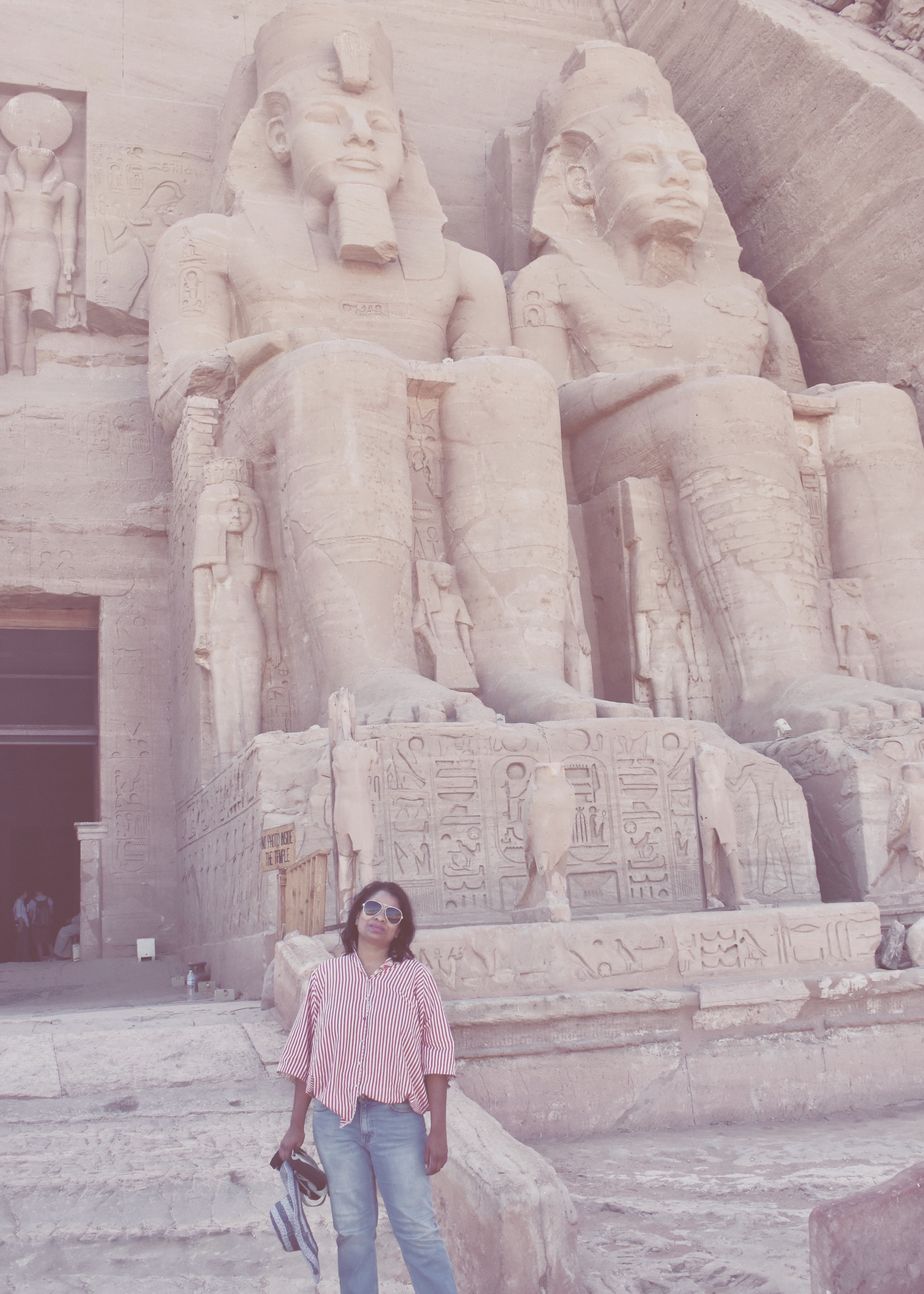 In front of the temple of Rameses