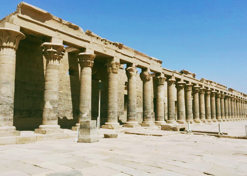 Impressive columns at Philae
