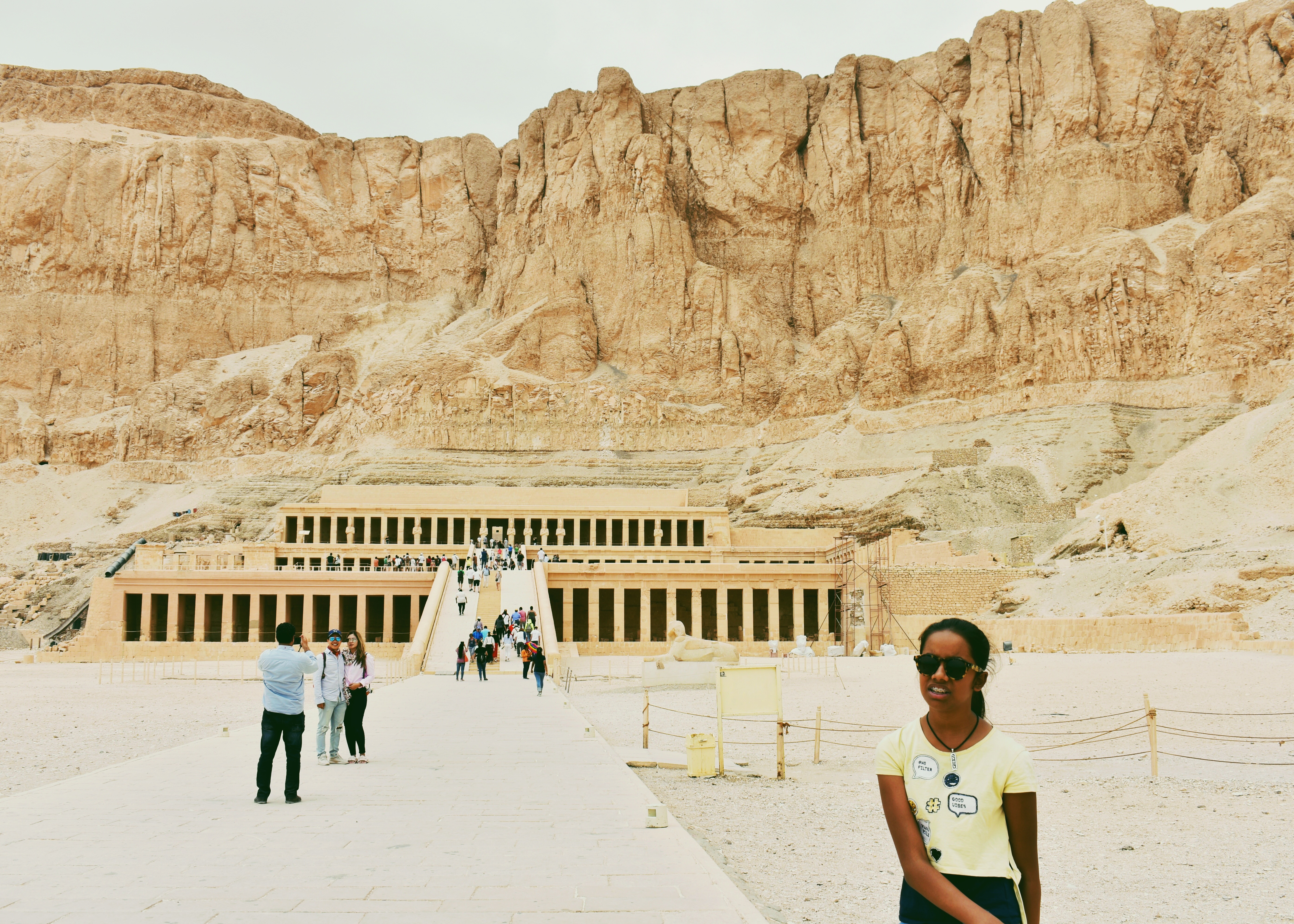 Outside the temple of Hatshepsut