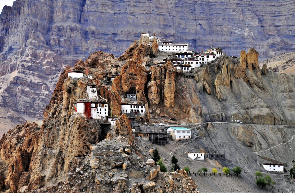 Dhankar monastery - literally on the edge of the mountain