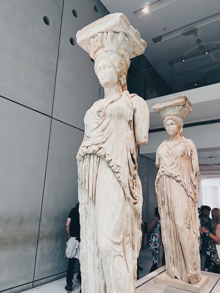 The beautiful Caryatids from the front