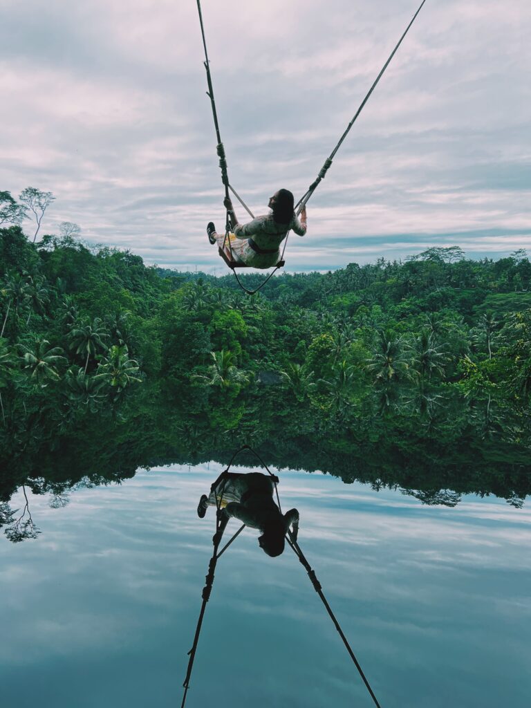 Swinging over the jungle